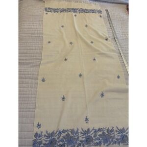 Vintage Kashmiri Hand-Embroidered Pashmina Stole Cashmere Floral Shawl